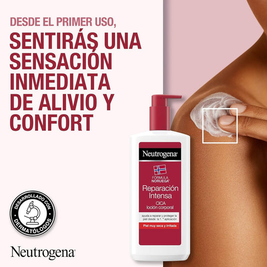 , Crema Hidratante Corporal Reparación Intensa, Fórmula Noruega, Para Pieles Muy Secas Con Una Hidratación Intensa, Con Glicerina, Desarrollado Con Dermatólogos, Pack De 2 X 750 Ml