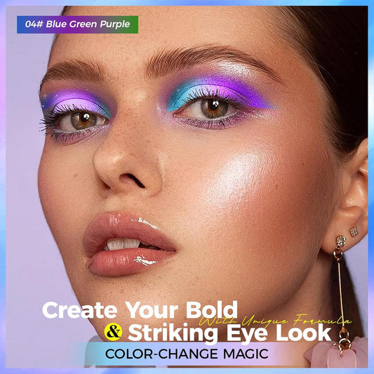 2-In-1 Gel Eyeliner and Eyeshadow Stick - Multicroma High Pigment Shimmer, Impermeabile Long Lasting Metallic Makeup (#04)