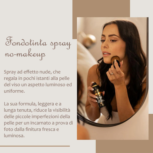 Face up Medium Nude - Fondotinta Spray No-Makeup Makeup Naturale - Aspetto Più Luminoso E Riduce Le Imperfezioni Della Pelle Del Viso - Tonalità Media
