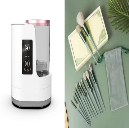 Electric Makeup Brush Cleaner Rechargeable Makeup Brushes Cleaning Tool Automatic Makeup Brush Cleaning Stand Device