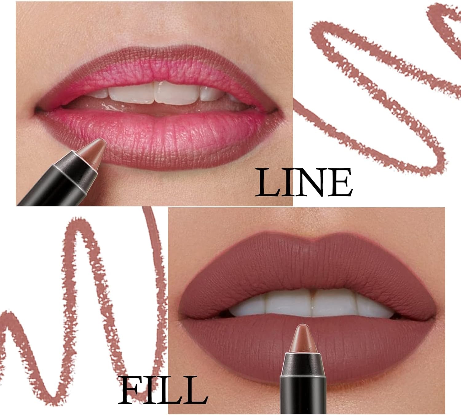 Matte Lip Crayon Lipstik Pencil Vellutato Cremoso Matte Lip Liner Copertura Completa Alto Pigmento Impermeabile Lunga Durata Rossetto per Donne, Colore Labbra Opaco Con Finitura Liscia