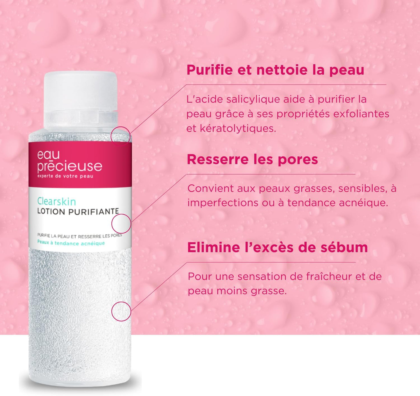 - Lozione Purificante Clearskin - Pulisce E Purifica La Pelle - Stringe I Pori - Elimina Le Impurità - Cura per La Pelle Con Tendenza Acneica - 375 Ml