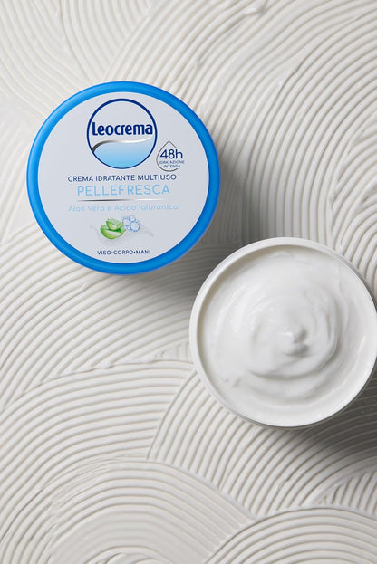 - Crema Multiuso Pellefresca, Con Aloe E Acido Ialuronico, Ottima per Tutta La Famiglia, 48 Ore Di Idratazione Intensa, 300Ml