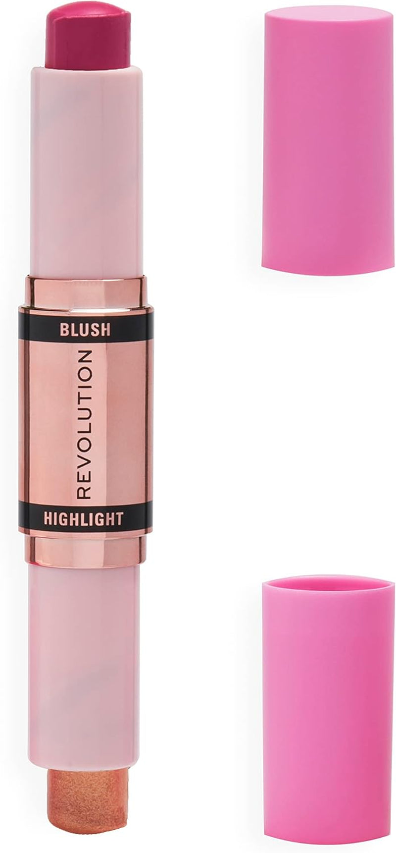Makeup Revolution, Blush & Highlight Stick, Golden Shine, Fard E Highlighter per Il Viso, 4,3G