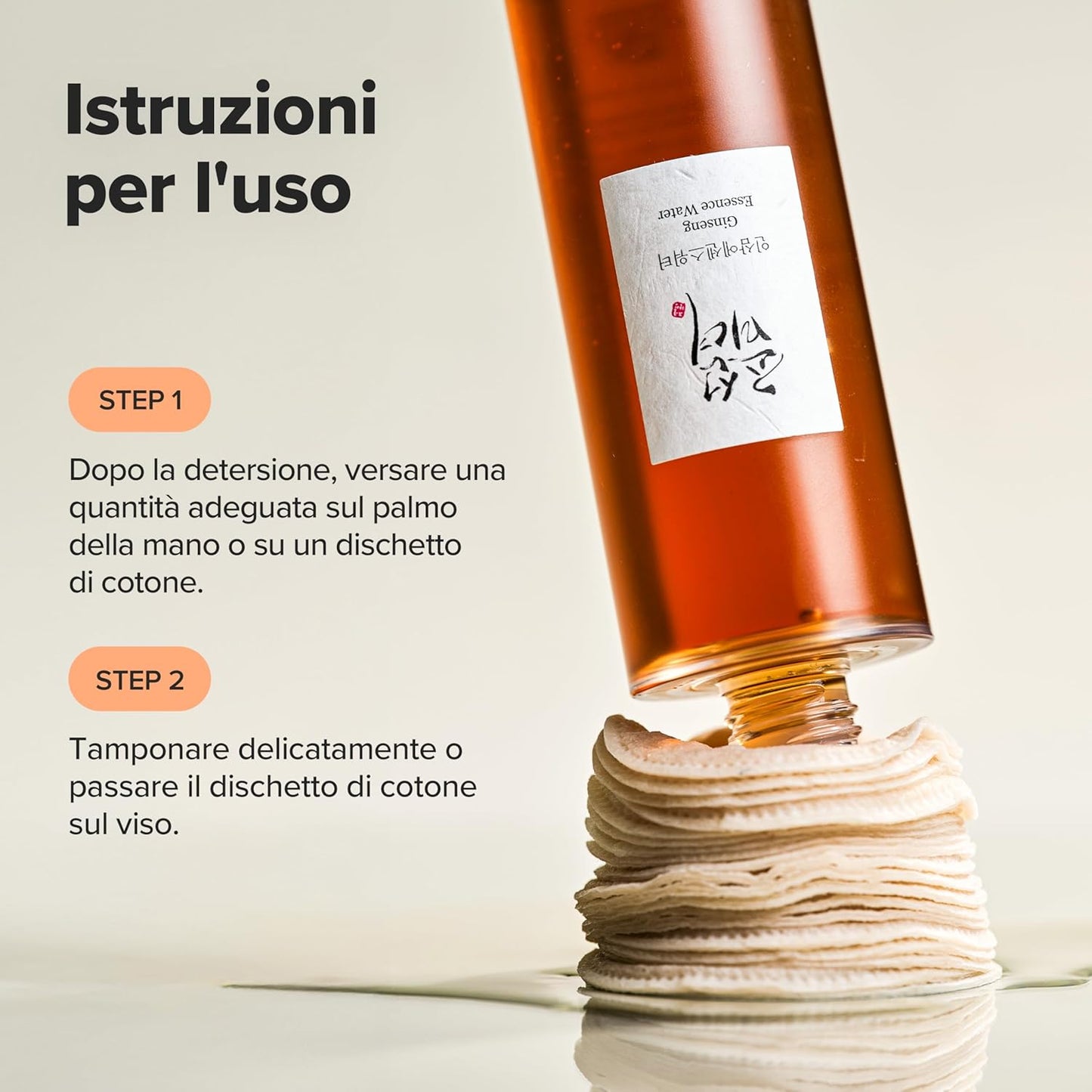 Tonico Viso Idratante Ginseng Essence Water per Pelli Secche E Spente. Trattamento Idratante Coreano per Uomini E Donne, 150 Ml, 5 Fl.Oz.