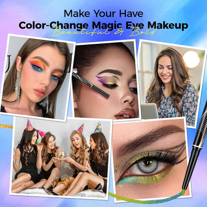 2-In-1 Gel Eyeliner and Eyeshadow Stick - Multicroma High Pigment Shimmer, Impermeabile Long Lasting Metallic Makeup (#04)