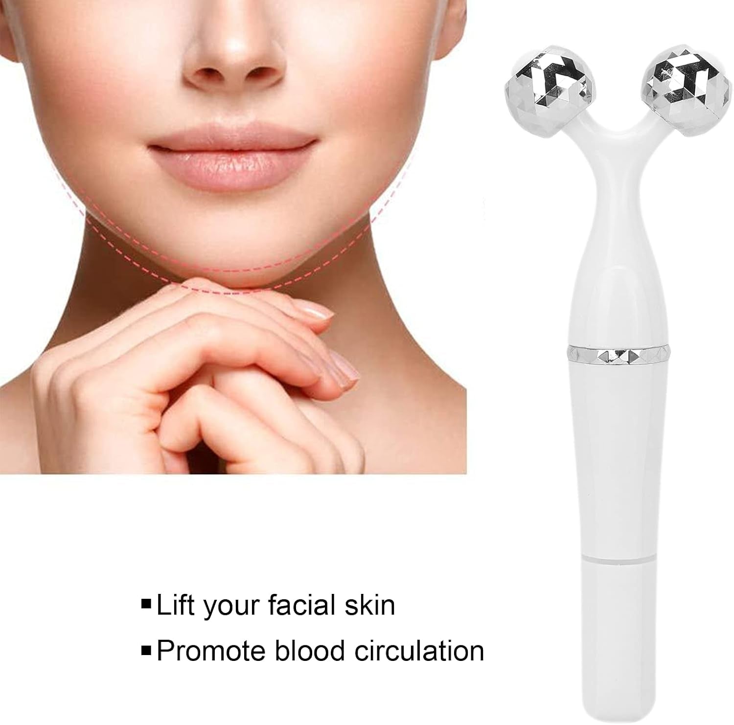 3 in 1, Rullo Di Massaggio per Il Viso, Rullo Di Massaggio Viso 3D, Massaggiatore per Il Viso Viso Di Sollevamento, Rullo Di Bellezza Elettrico per Il Viso, Rullo Di Massaggio Antirughe per Il Viso,