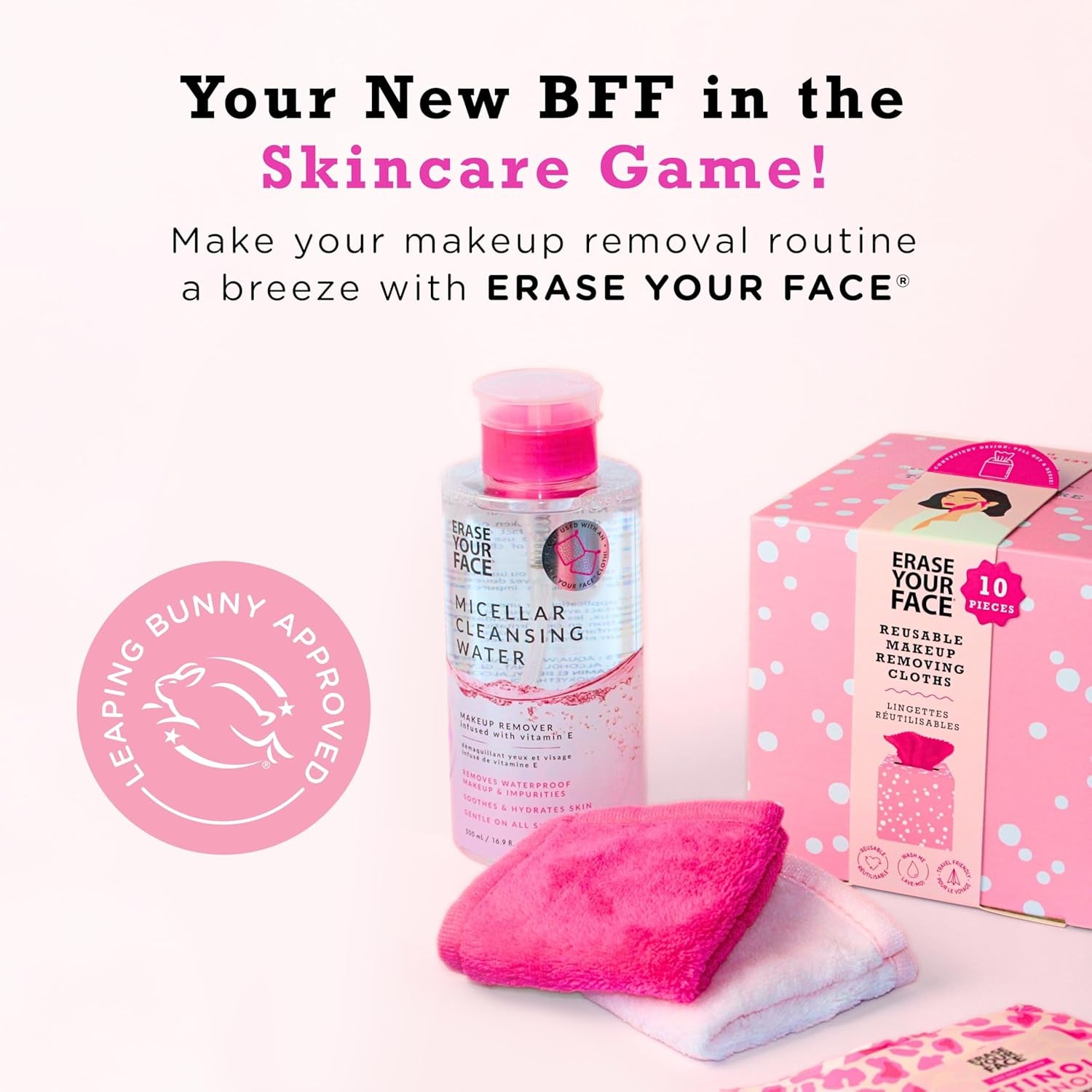 Danielle Creations - Confezione Multipla Di 4 Panni Struccanti Riutilizzabili Ecologici E Riutilizzabili