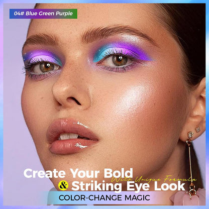 2-In-1 Gel Eyeliner and Eyeshadow Stick - Multicroma High Pigment Shimmer, Impermeabile Long Lasting Metallic Makeup (#04)