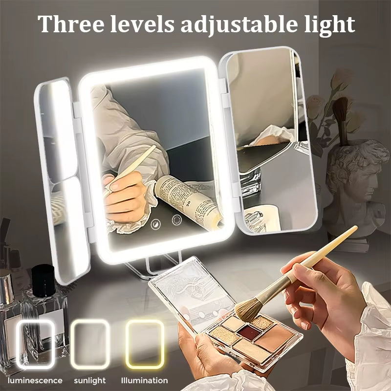 SEJOY Makeup Mirror LED Lights Adjustable, Rechargeable,For Dorm Dressing Fill Light Smart Complementary Makeup Mirror