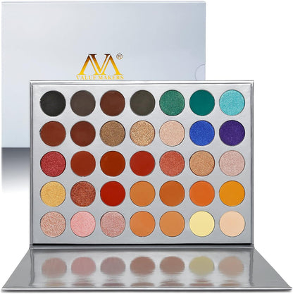 Palette Ombretti Opaco Cosmetics,  Matte Eyeshadow Palette 35 Colori,Professionali Nude Trucco Occhi Eye Shadow Beauty Makeup,Shimmer Ombretto Opaco Naturale Brillanti Pigmentazione Polvere