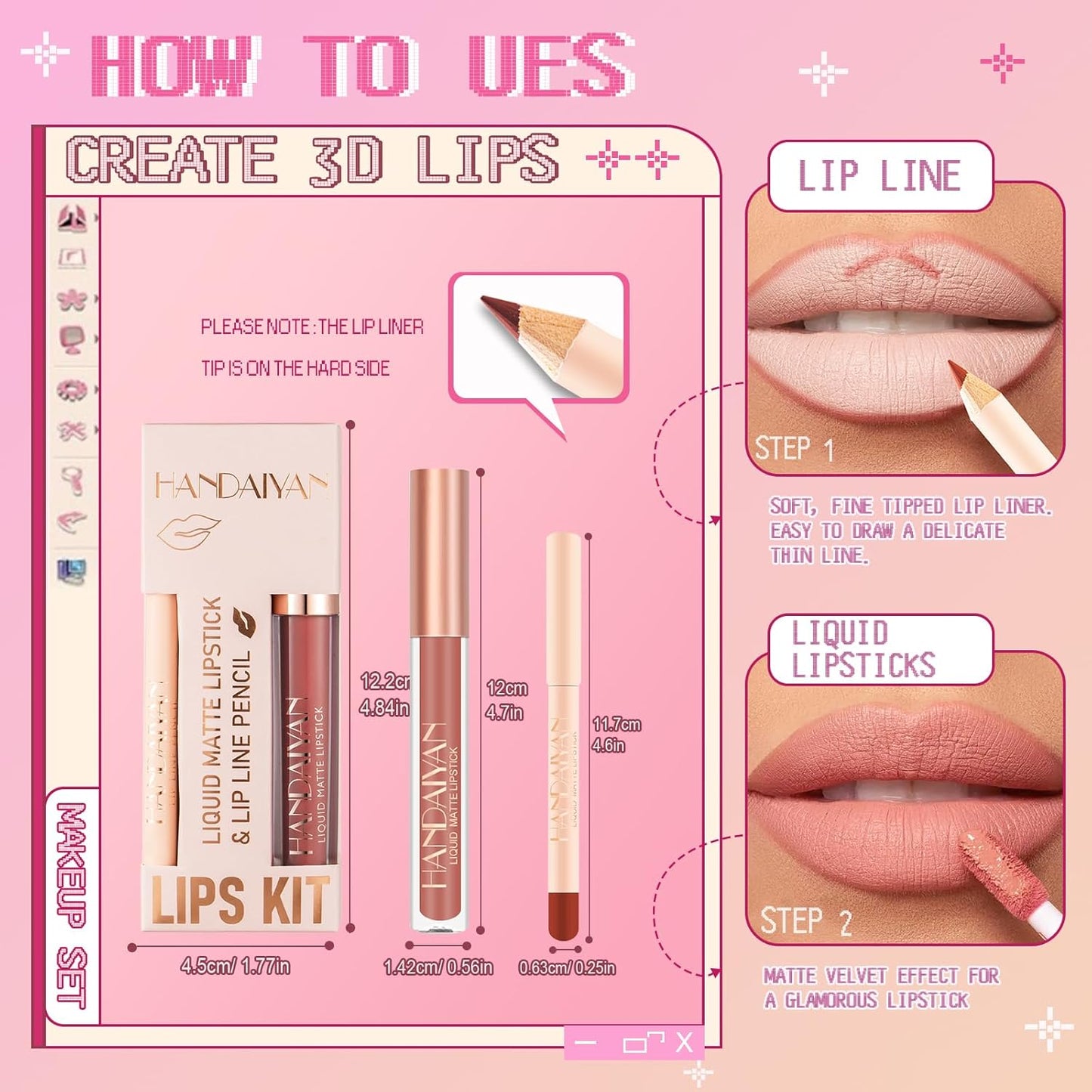 6 Pezzi Rossetto Lunga Durata Opaco Kit Matita Labbra Nudo Rosso Rossetti Set Lucidalabbra Matite Labbra Rossetto Liquido Lipgloss Lipstick Matte Trucco Regalo per Trucchi Ragazza Donna