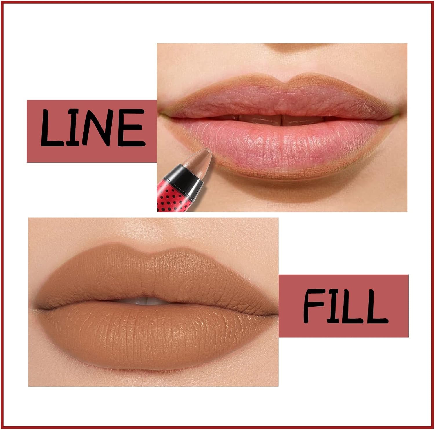 Matte Lip Liner Pencil Nude Lip Stick Vellutato Cremoso Matte Lip Crayon Copertura Completa Macchia Labbra Alto Pigmento Impermeabile Senza Sbavature Rossetto per Le Donne