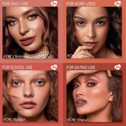 6 Pezzi Rossetto Lunga Durata Opaco Kit Matita Labbra Nudo Rosso Rossetti Set Lucidalabbra Matite Labbra Rossetto Liquido Lipgloss Lipstick Matte Trucco Regalo per Trucchi Ragazza Donna