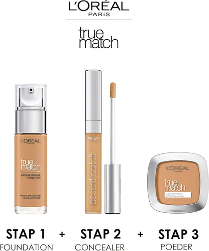 L'Oréal Paris Make Up, Fondotinta Liquido Con Ialuronico E Aloe Vera, Perfect Match Make Up, N. 2.N Vanilla, 30 Ml