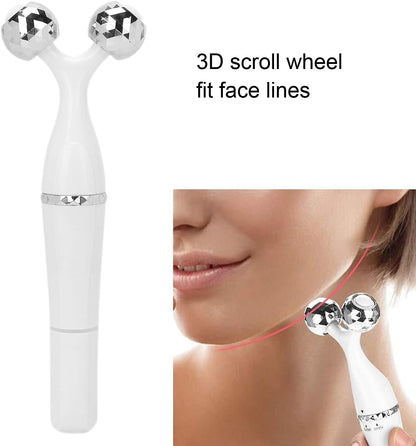 3 in 1, Rullo Di Massaggio per Il Viso, Rullo Di Massaggio Viso 3D, Massaggiatore per Il Viso Viso Di Sollevamento, Rullo Di Bellezza Elettrico per Il Viso, Rullo Di Massaggio Antirughe per Il Viso,