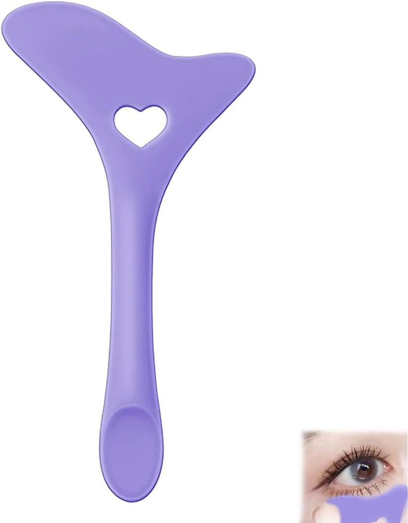 Stencil per Eyeliner Punte, Aiuto per Eyeliner in Silicone, Strumento per Trucco Occhi Rapido, Mascara in Silicone Riutilizzabile Strumento per Il Trucco(Viola)