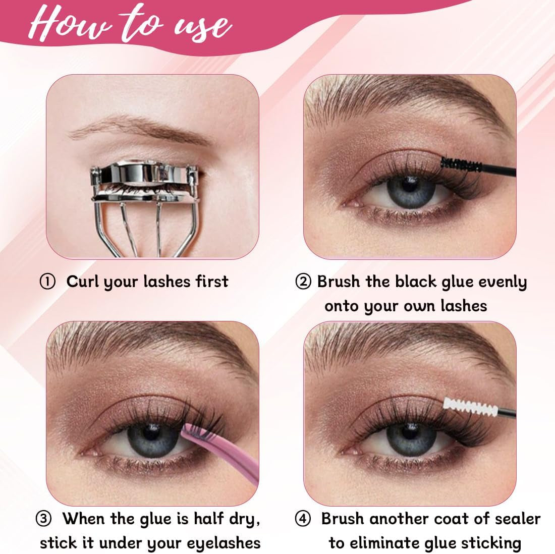 632 PCS Ciglia Finte, Ciglia Finte Ciuffetti, Ciuffetti Ciglia Finte Kit Ciglia Extension 60D Volume Lash Clusters Con Bond E Dispositivo Di Rimozione DIY Eyelash Extension Kit (30-60P)