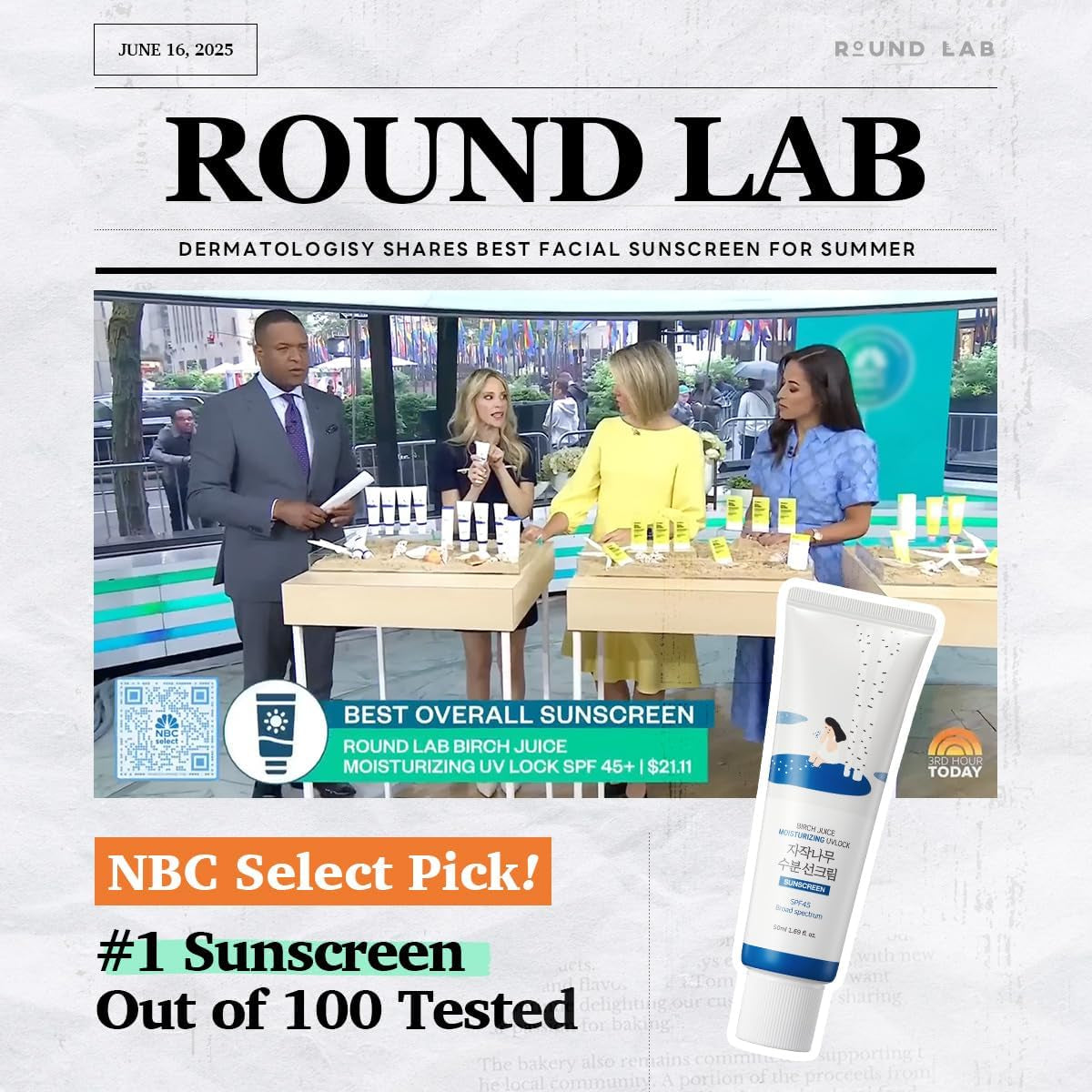 Birch Juice Moisturizing Sunscreen SPF50 PA++++ (50 Ml)