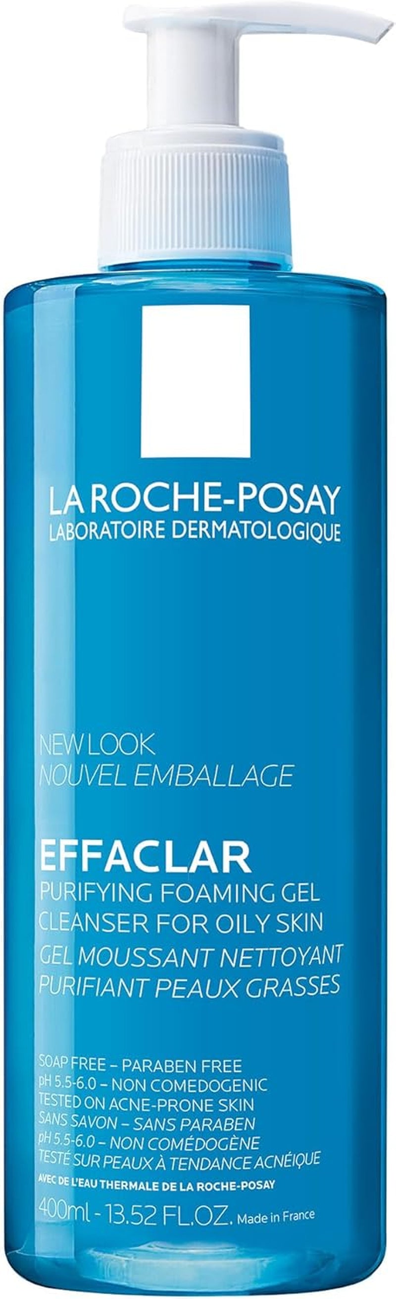 La Roche Posay Effaclar, Gel Detergente Schiumogeno, per Pelli a Tendenza Acneica, Azione Purificante, Rimuove Sebo E Impurità, Arricchito Con Acqua Termale E Zinco, 400 Ml