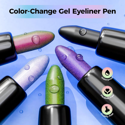 2-In-1 Gel Eyeliner and Eyeshadow Stick - Multicroma High Pigment Shimmer, Impermeabile Long Lasting Metallic Makeup (#04)