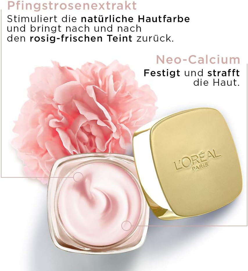 L'Oréal Paris Age Perfect Golden Age - Set per La Cura Del Viso E La Cura Della Notte, Rinforzante E Lucentezza, per Pelli Mature E Rigide, Con Estratto Di Peonie, 2 X 50 Ml