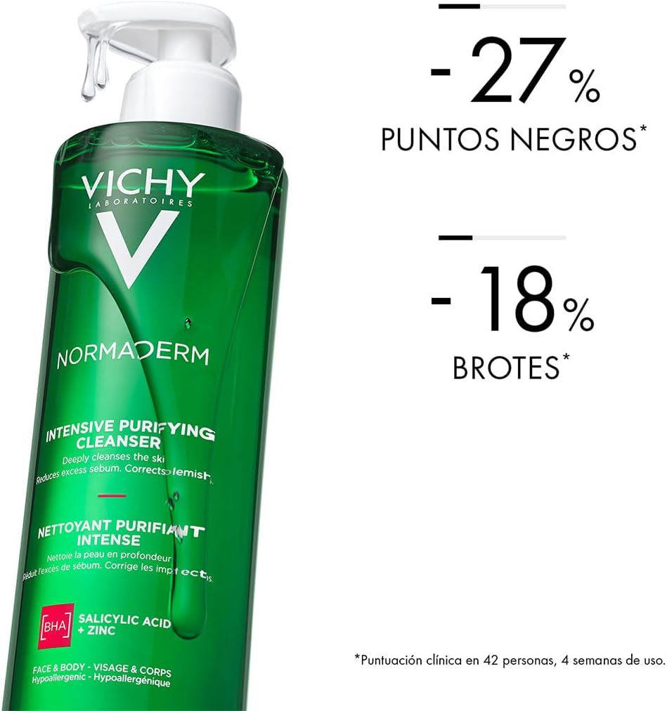 Phytosolution, Gel Detergente Purificante, per Pelli a Tendenza Acneica, Azione Anti-Imperfezioni, Pelle Levigata, Con Acido Salicilico, Bifidus Probiotico, Rame E Zinco, 400 Ml