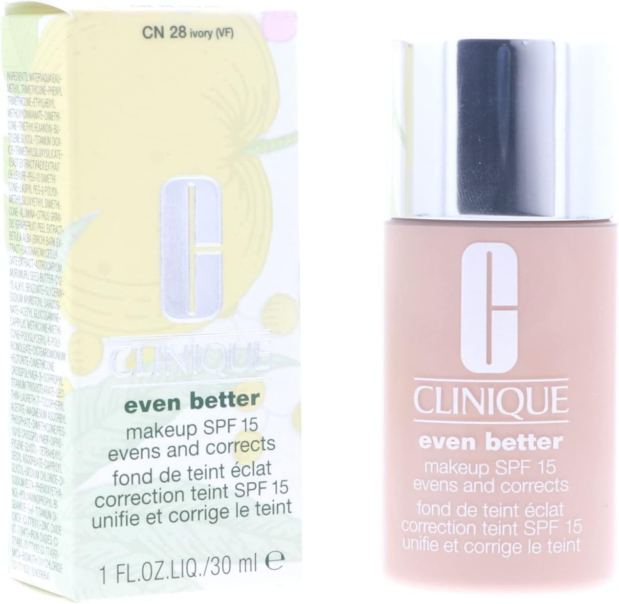 Even Better Makeup Broad Spectrum SPF 15, Fondotinta Liquido, CN 28 Ivory, 30 Ml