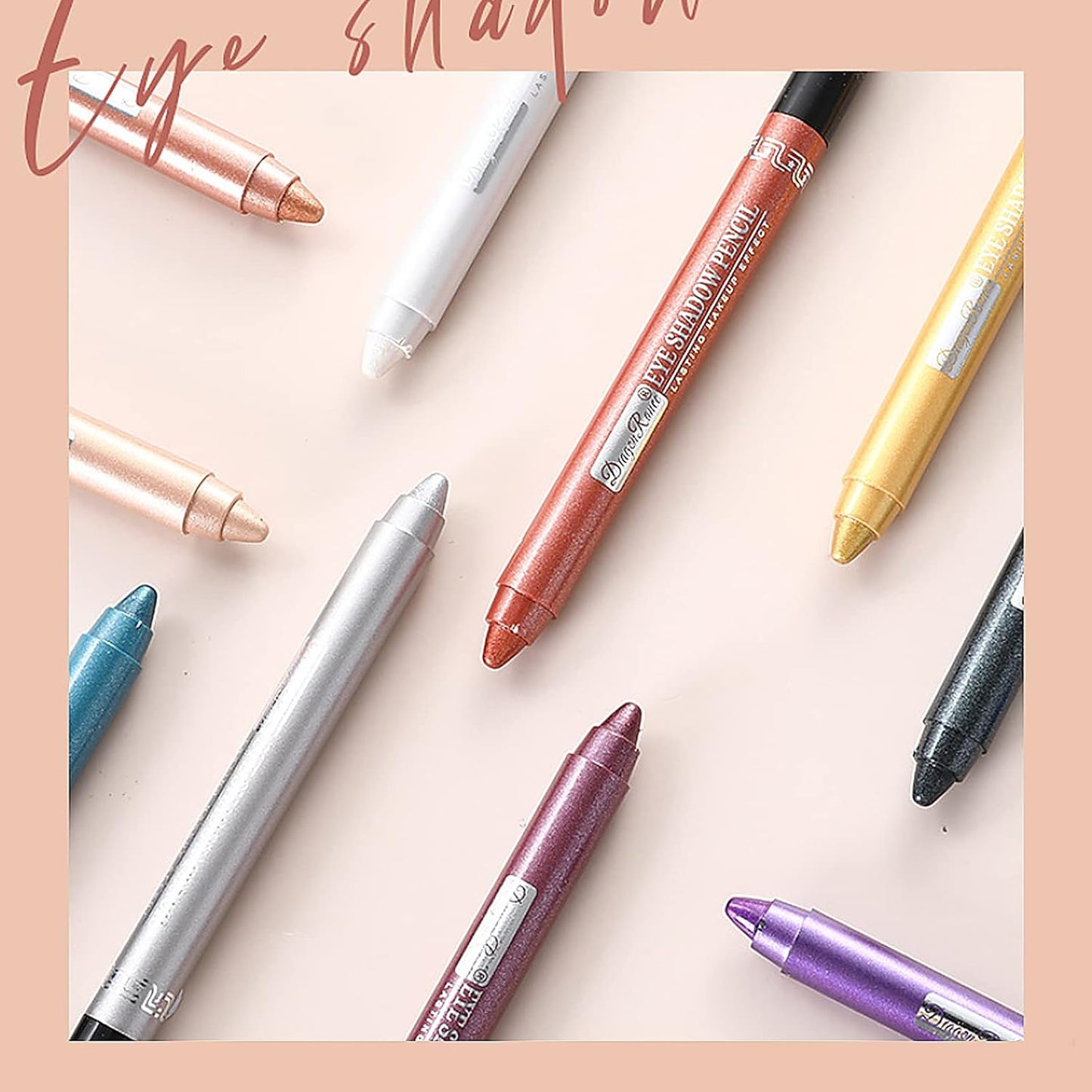 Matita Occhi Trucco Professionale Set 12Pcs Colorati Ombretto Stick & Eyeliner Pencil, Lunga Durata Impermeabile Glitter Pearlescent Trucco Regalo per Le Donne