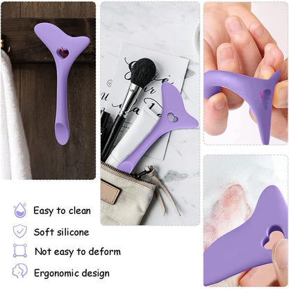 Stencil per Eyeliner Punte, Aiuto per Eyeliner in Silicone, Strumento per Trucco Occhi Rapido, Mascara in Silicone Riutilizzabile Strumento per Il Trucco(Viola)