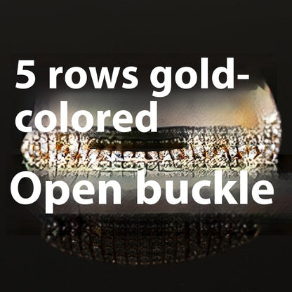 Three Drainage Diamond Bracelet Women's Full Diamond Simple European And American Style Popular Ornament