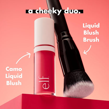 Camo Liquid Blush Brush, Pennello Da Blush Ad Angolo, Ideale per Applicare E Sfumare I Colori Sulle Guance, Setole Dense E Morbide, Prodotto Vegano E Non Testato Sugli Animali