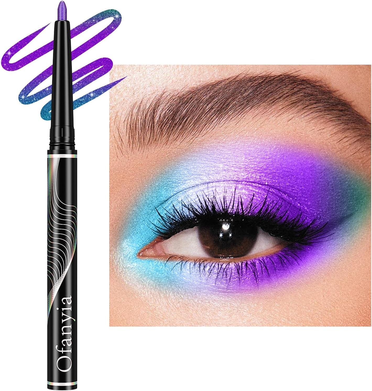 2-In-1 Gel Eyeliner and Eyeshadow Stick - Multicroma High Pigment Shimmer, Impermeabile Long Lasting Metallic Makeup (#04)