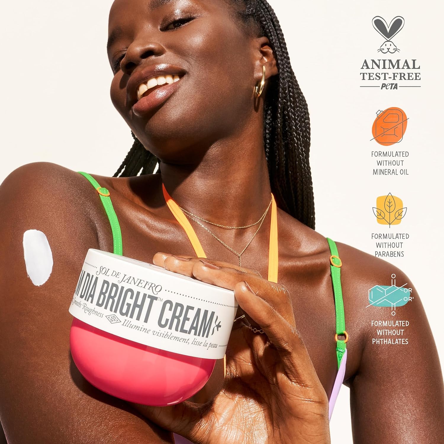 Visibilmente Schiarente E Levigante Bom Dia AHA Crema Corpo 240 Ml/8 Fl Oz.