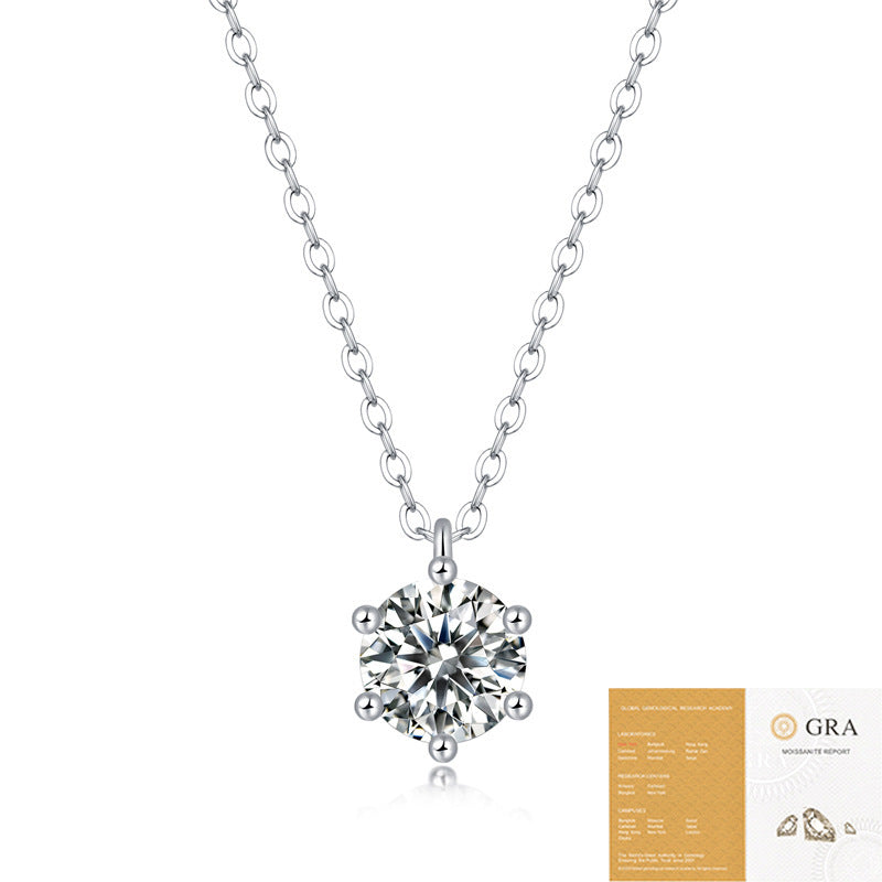 Simple Six Claw Pendant Collar Chain