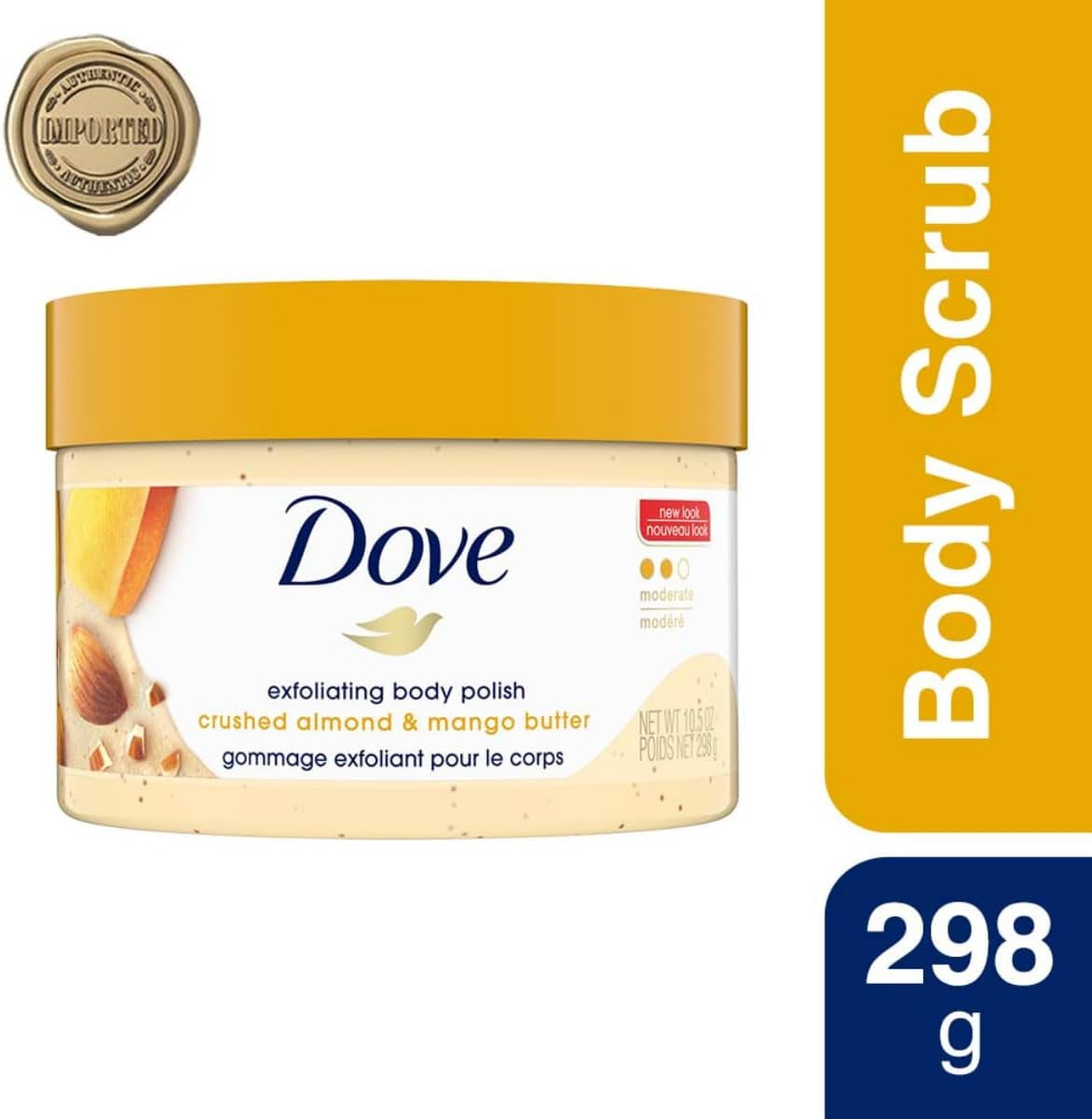 Scrub Crushed Almond & Mango Butter for Silky Smooth Skin Body Scrub Exfoliates & Restores Skin'S Natural Nutrients 10.5 Oz