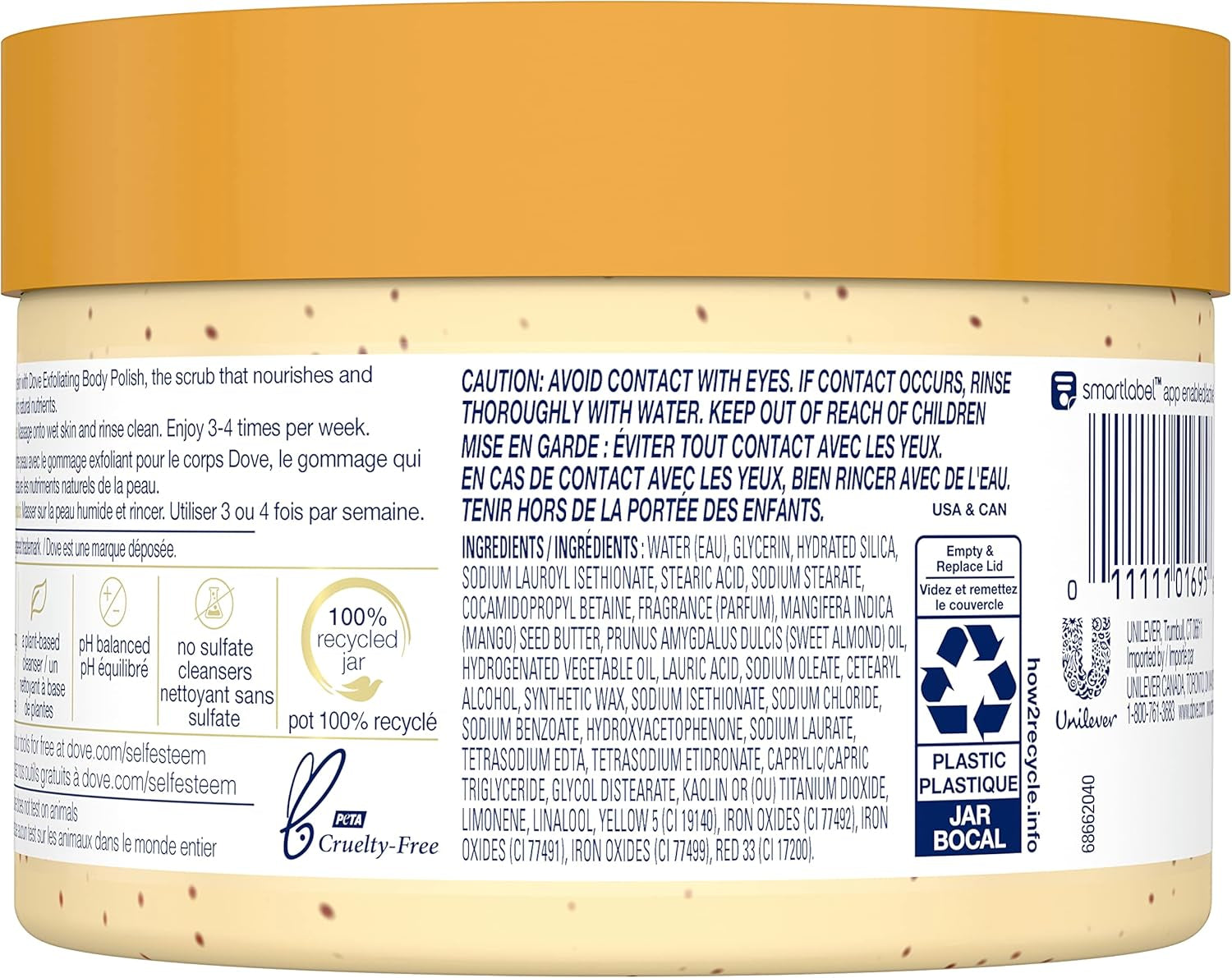 Scrub Crushed Almond & Mango Butter for Silky Smooth Skin Body Scrub Exfoliates & Restores Skin'S Natural Nutrients 10.5 Oz