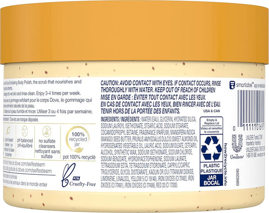 Scrub Crushed Almond & Mango Butter for Silky Smooth Skin Body Scrub Exfoliates & Restores Skin'S Natural Nutrients 10.5 Oz