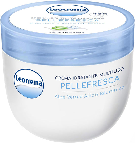 - Crema Multiuso Pellefresca, Con Aloe E Acido Ialuronico, Ottima per Tutta La Famiglia, 48 Ore Di Idratazione Intensa, 300Ml