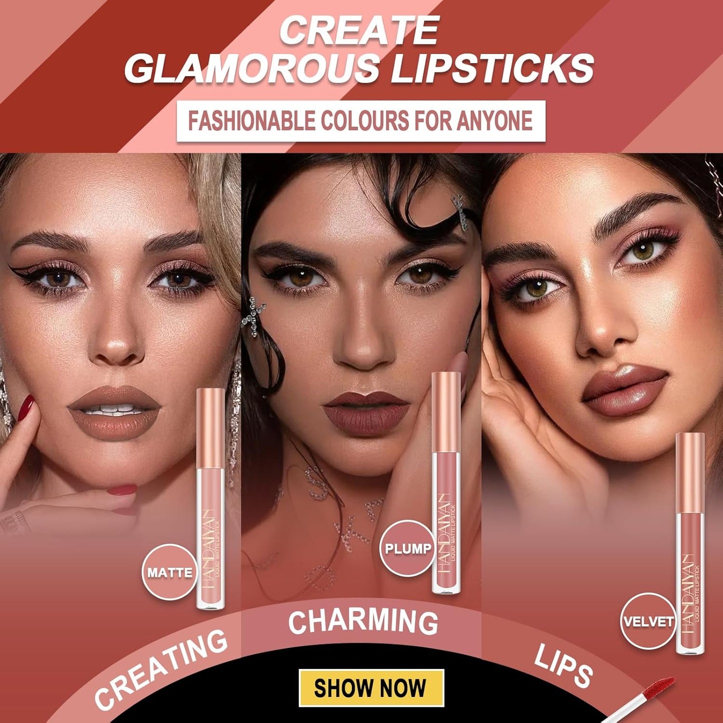 6 Pezzi Rossetto Lunga Durata Opaco Kit Matita Labbra Nudo Rosso Rossetti Set Lucidalabbra Matite Labbra Rossetto Liquido Lipgloss Lipstick Matte Trucco Regalo per Trucchi Ragazza Donna