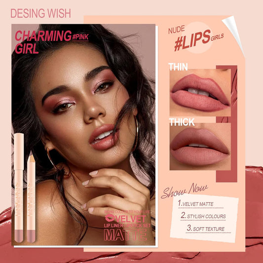 6 Pezzi Rossetto Lunga Durata Opaco Kit Matita Labbra Nudo Rosso Rossetti Set Lucidalabbra Matite Labbra Rossetto Liquido Lipgloss Lipstick Matte Trucco Regalo per Trucchi Ragazza Donna