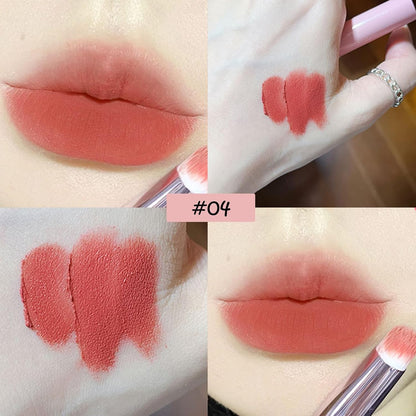 Set Di 6 Lucidalabbra Liquido in Velluto Opaco Nude Durevole, Impermeabile, Antiaderente, Non Sbiadisce, Rossetto Rosso, Regalo per Donne