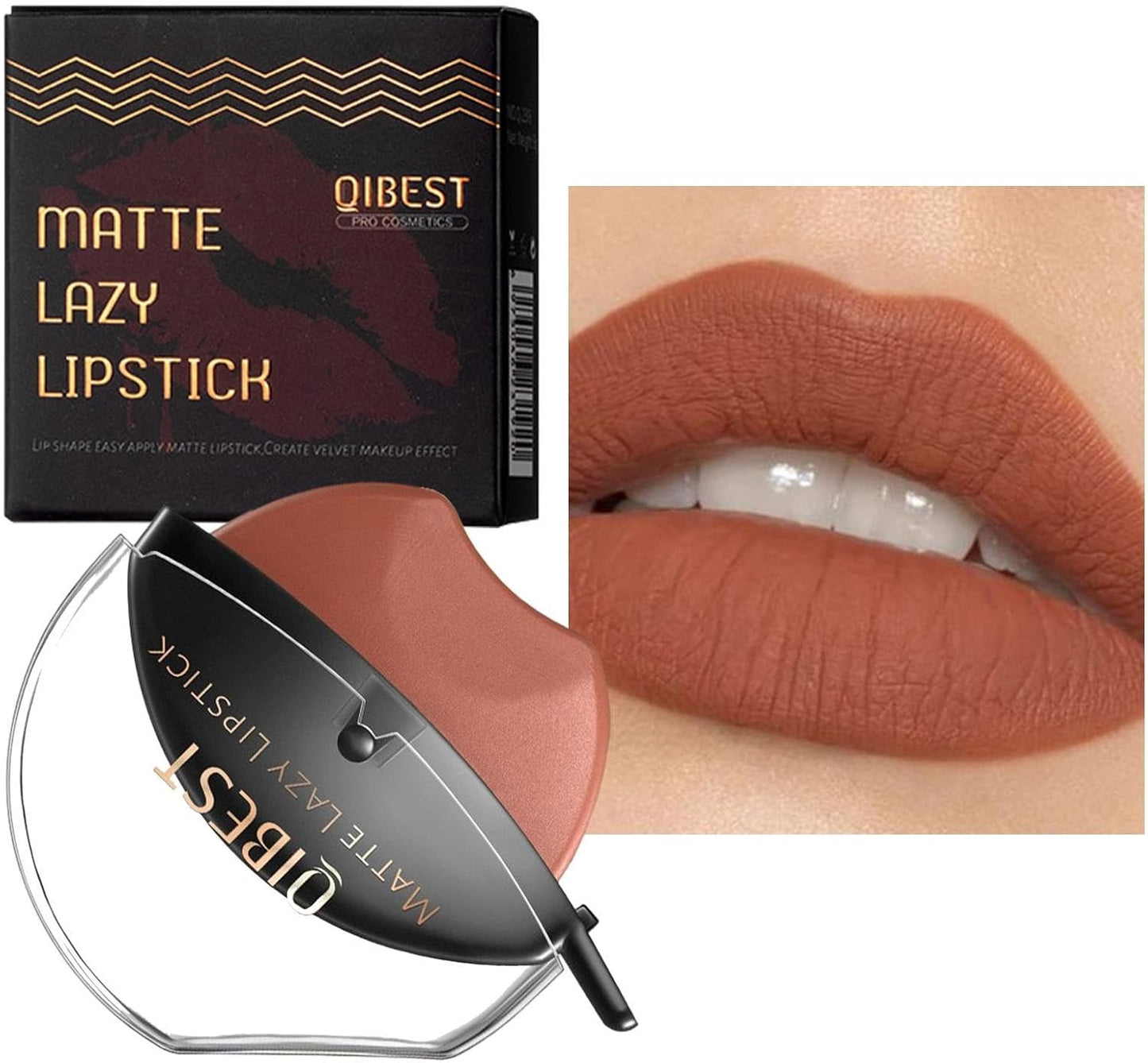 Lazy Velvet Matte Rossetto | Trucco Lazy Lip Makeup | Lazy Lip Makeup Lazy Quick Lipstick Makeup Impermeabile Antiaderente, Rossetto Altamente Pigmentato per