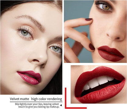 Rosso a Labbra Glossy La Baume Facile Da Porter Lipstick, Mat Lunga Tenue Waterproof, Labbro Hyper Pigmentés Regalo Donna