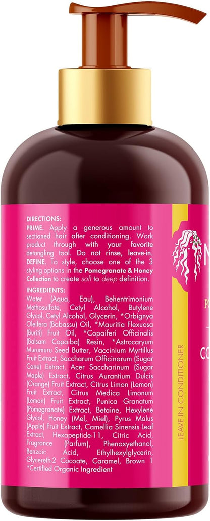 Organics Balsamo Senza Risciacquo Al Melograno E Miele per Capelli Di Tipo 4, 12 Once
