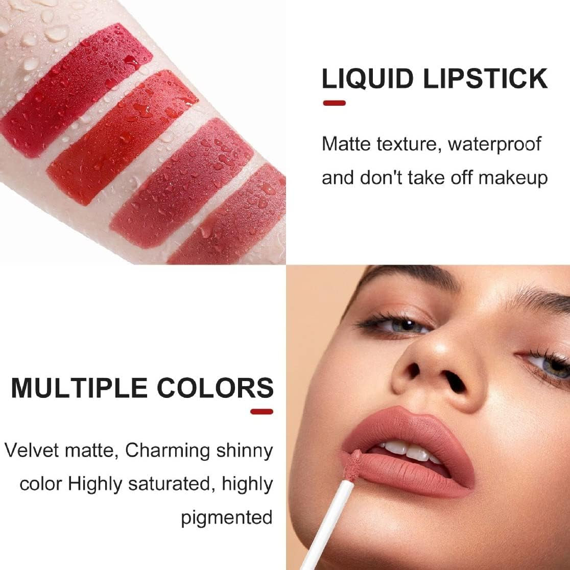 2 Pcs Set Di Trucco Matte Lip Liner E Rossetto, Velluto Liquido Opaco Gloss Impermeabile Di Lunga Durata, Rosso (09)