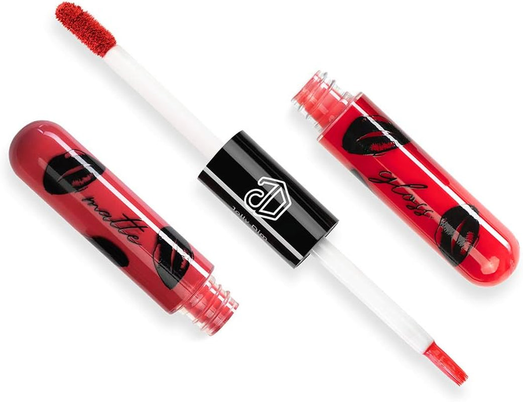 Jolly Dim by Inglot Makeup Set 1 - Matte & Gloss Lip Duo Deep Red 1, Eyelashes Classy, Nail Polish Carmine 5, Idea Regalo per Il Look Della Sera O Di Tutti I Giorni