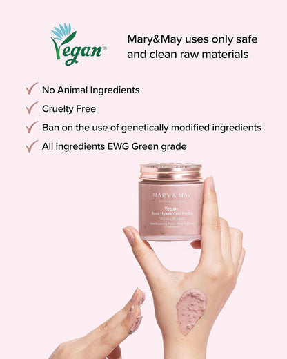 MARY & MAY Rose Hyaluronic Hydra Wash off Pack (125 G)