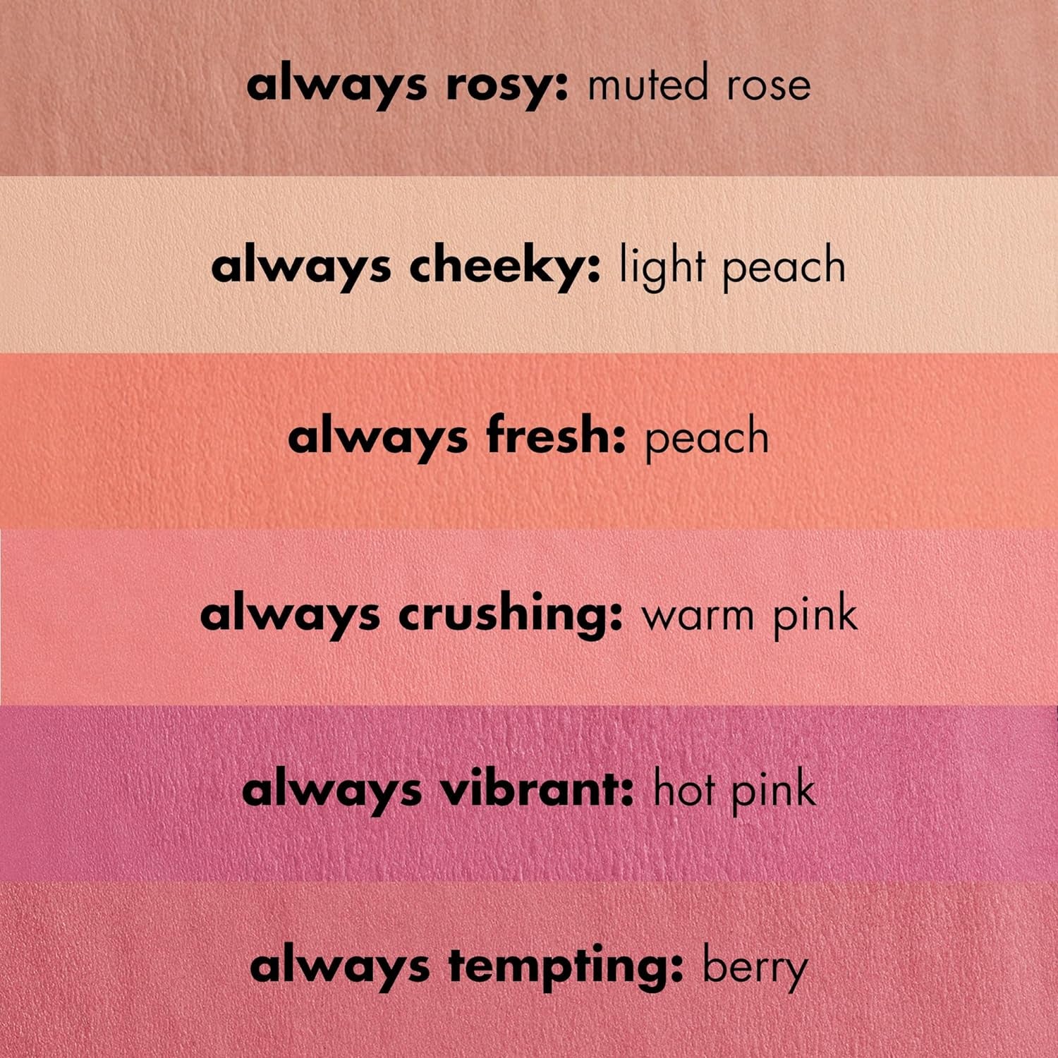 Primer-Infused Blush, Lunga Tenuta, Opaco, D’Impatto, Leggero, Facile Da Sfumare, per Contornare Le Guance, Always Cheeky, Resiste Tutto Il Giorno, 10 G