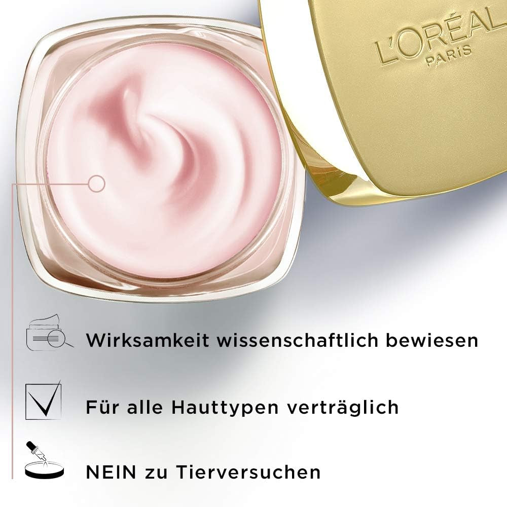 L'Oréal Paris Age Perfect Golden Age - Set per La Cura Del Viso E La Cura Della Notte, Rinforzante E Lucentezza, per Pelli Mature E Rigide, Con Estratto Di Peonie, 2 X 50 Ml